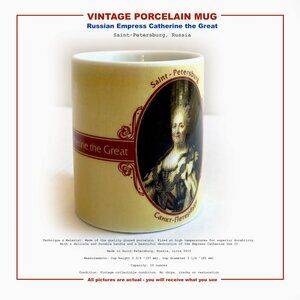 Russian  Empress “Catherine the Great”  Porcelain Mug